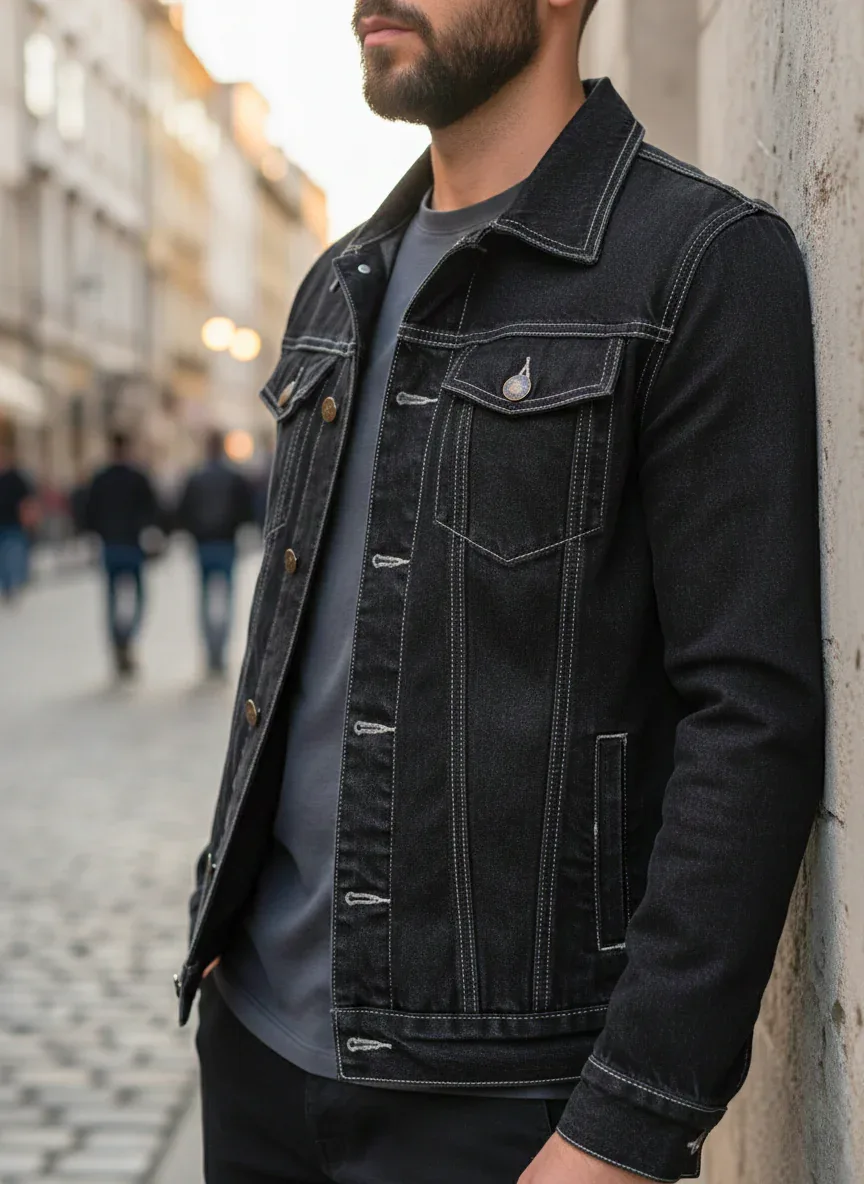 Men’s Trend Denim Jacket - Image 3