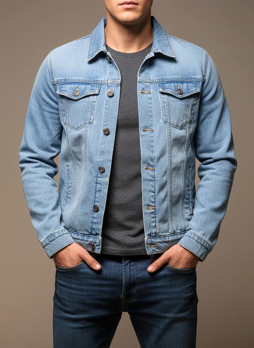 Men’s Trend Denim Jacket - Image 4