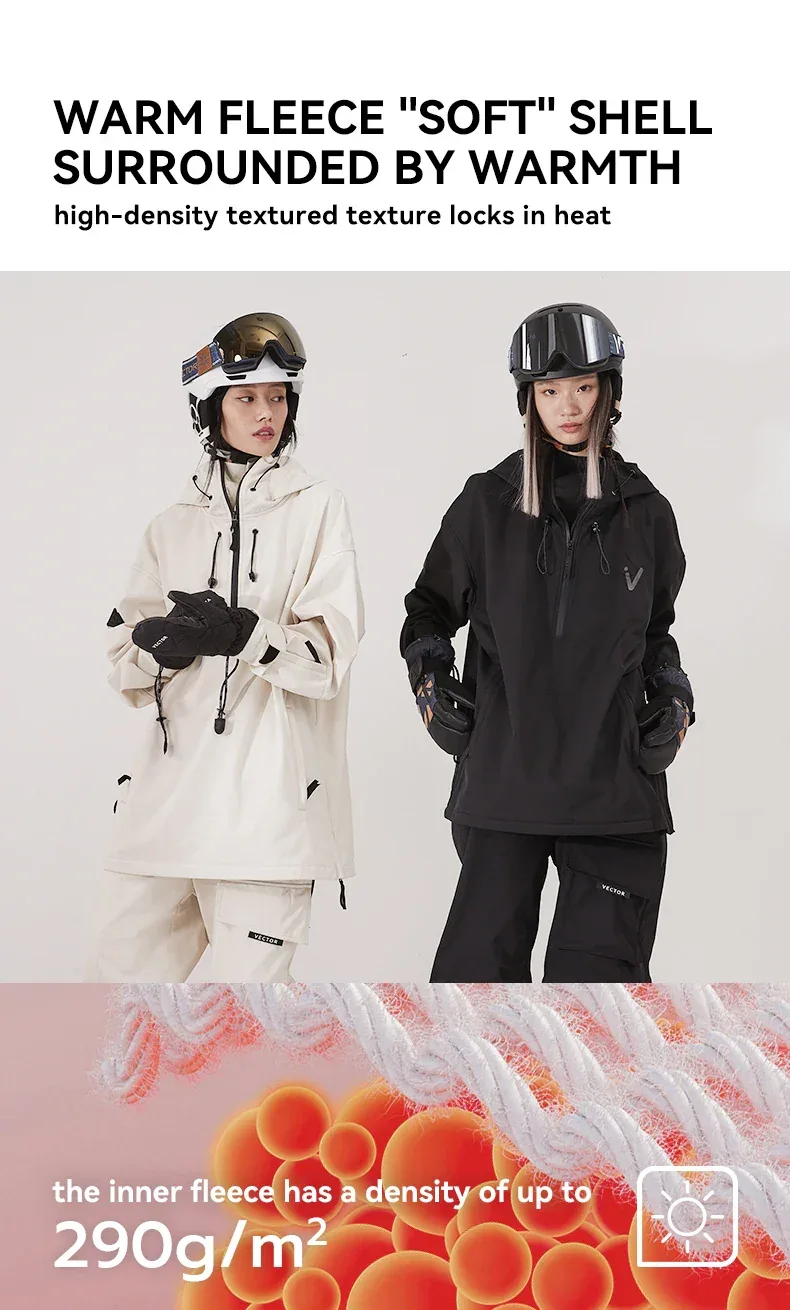 Men Women Solid Color Ski Jacket Ski Pants Warm Windproof Winter Overalls Hoodie Waterproof Outdoor Sports Clothing Snowboard - Image 11
