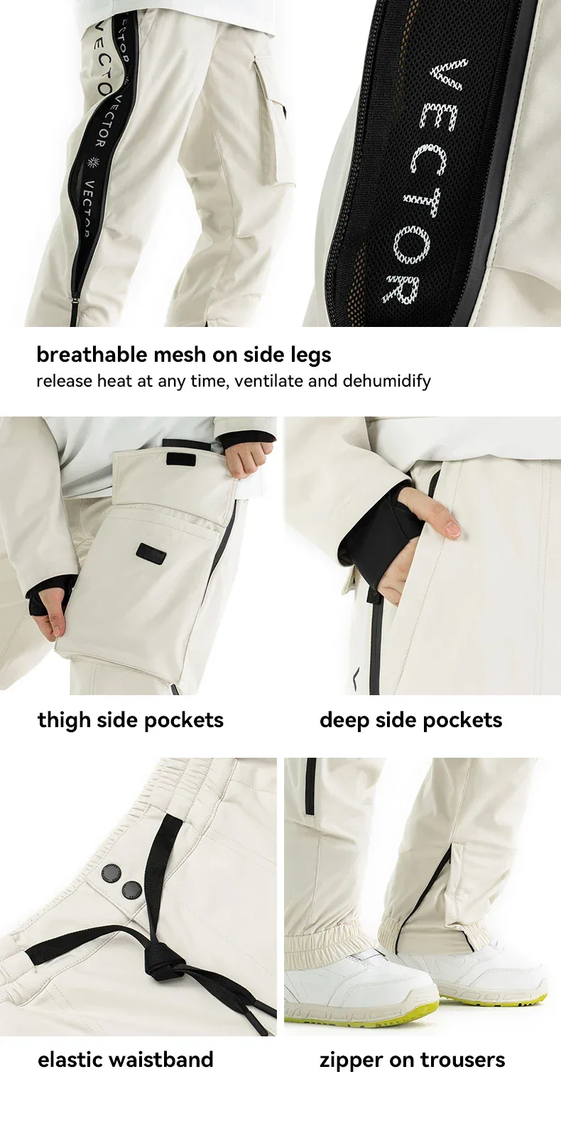 Men Women Solid Color Ski Jacket Ski Pants Warm Windproof Winter Overalls Hoodie Waterproof Outdoor Sports Clothing Snowboard - Image 17