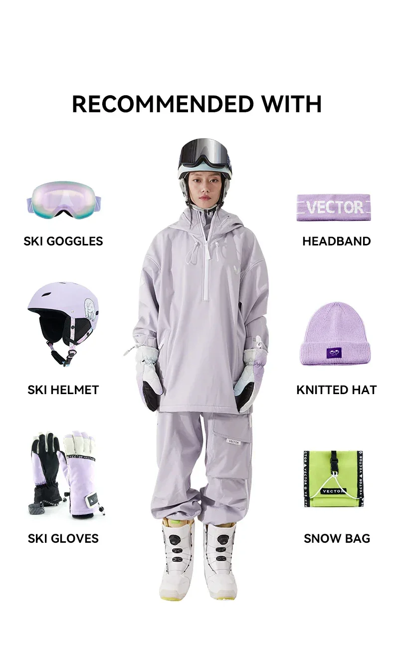 Men Women Solid Color Ski Jacket Ski Pants Warm Windproof Winter Overalls Hoodie Waterproof Outdoor Sports Clothing Snowboard - Image 28