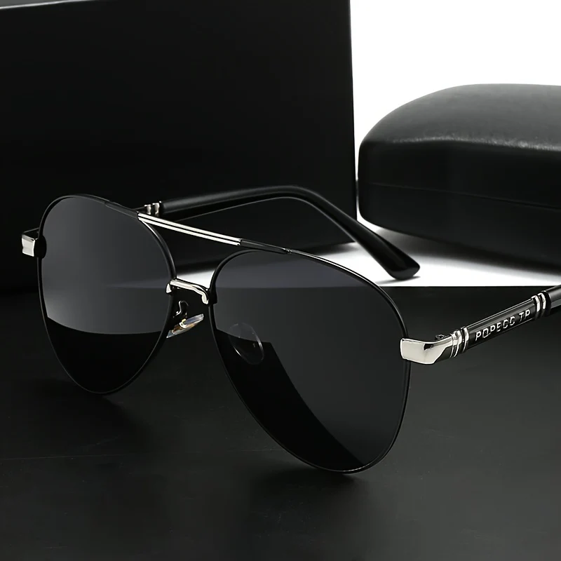 Men'S And Women'S Retro Fashion Glasses - Large Metal Frame, TAC Lenses, Y Style with Glasses Case, Everyday Decorative Glasses, Everyday Glasses | Retro Style Glasses | Metal Frame Glasses, Without Battery - Image 3