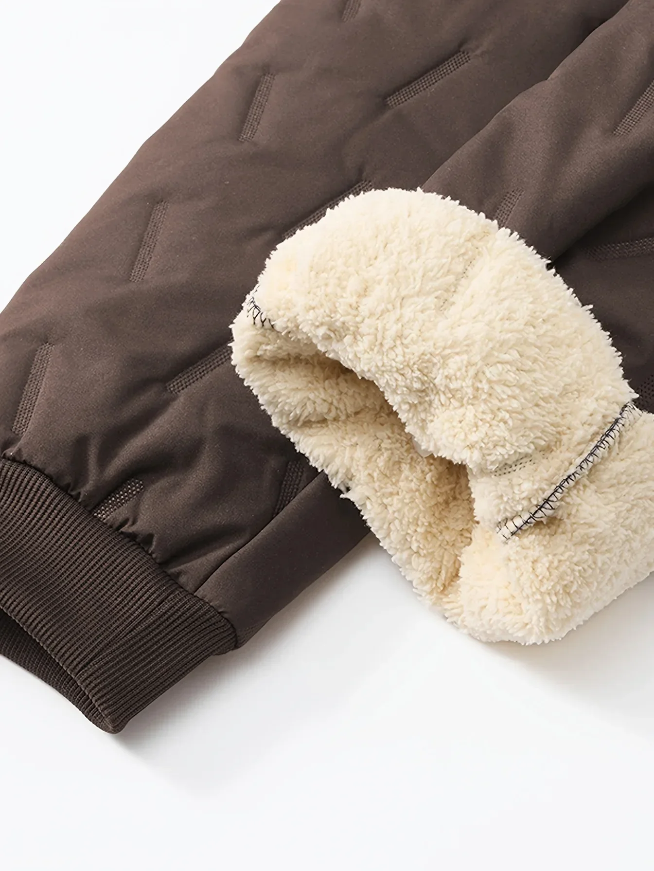 Men'S and Women'S Thickened Winter Jogger Pants with Plush Fleece Lining - Warm, Leak-Proof, Windproof, Adjustable Drawstring Waist, Zipper Pockets, Solid Color for Casual Home and Outdoor Use - Image 12