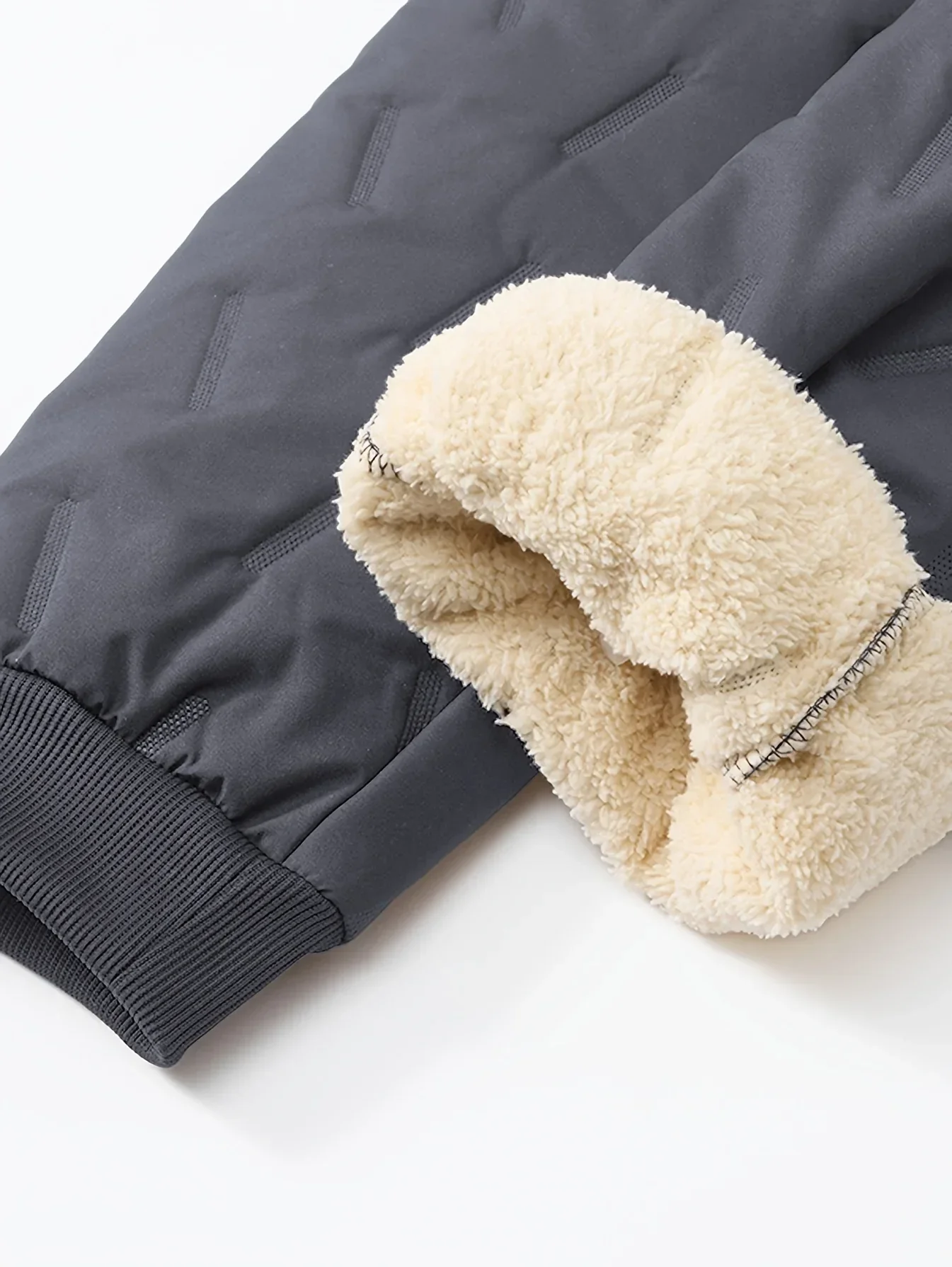 Men'S and Women'S Thickened Winter Jogger Pants with Plush Fleece Lining - Warm, Leak-Proof, Windproof, Adjustable Drawstring Waist, Zipper Pockets, Solid Color for Casual Home and Outdoor Use - Image 24