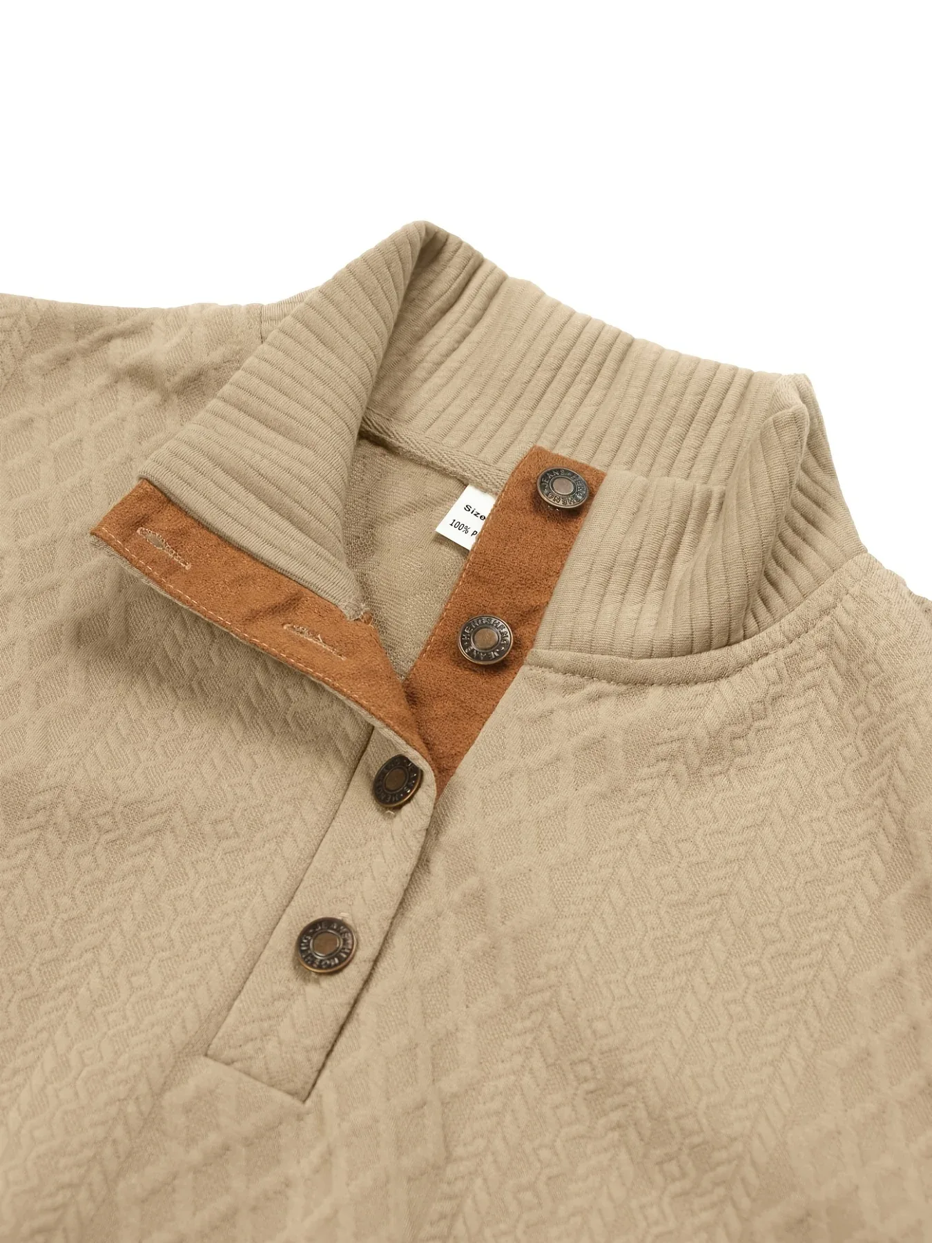 Men'S Autumn-Winter Christmas Stand Collar Jacquard Knit Sweater | Casual Style, 280g/m², High Collar, Button Details, Suitable for Outdoor Leisure and Holiday Gifts - Image 13