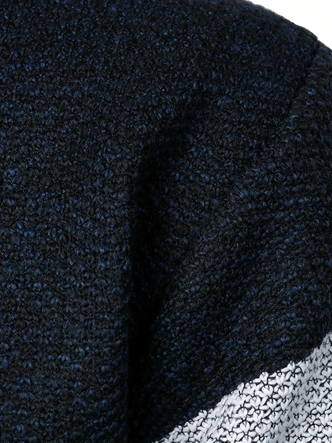 Men'S Color-Blocked Stand Collar Thickened Knitted Pullover Sweater - Image 15