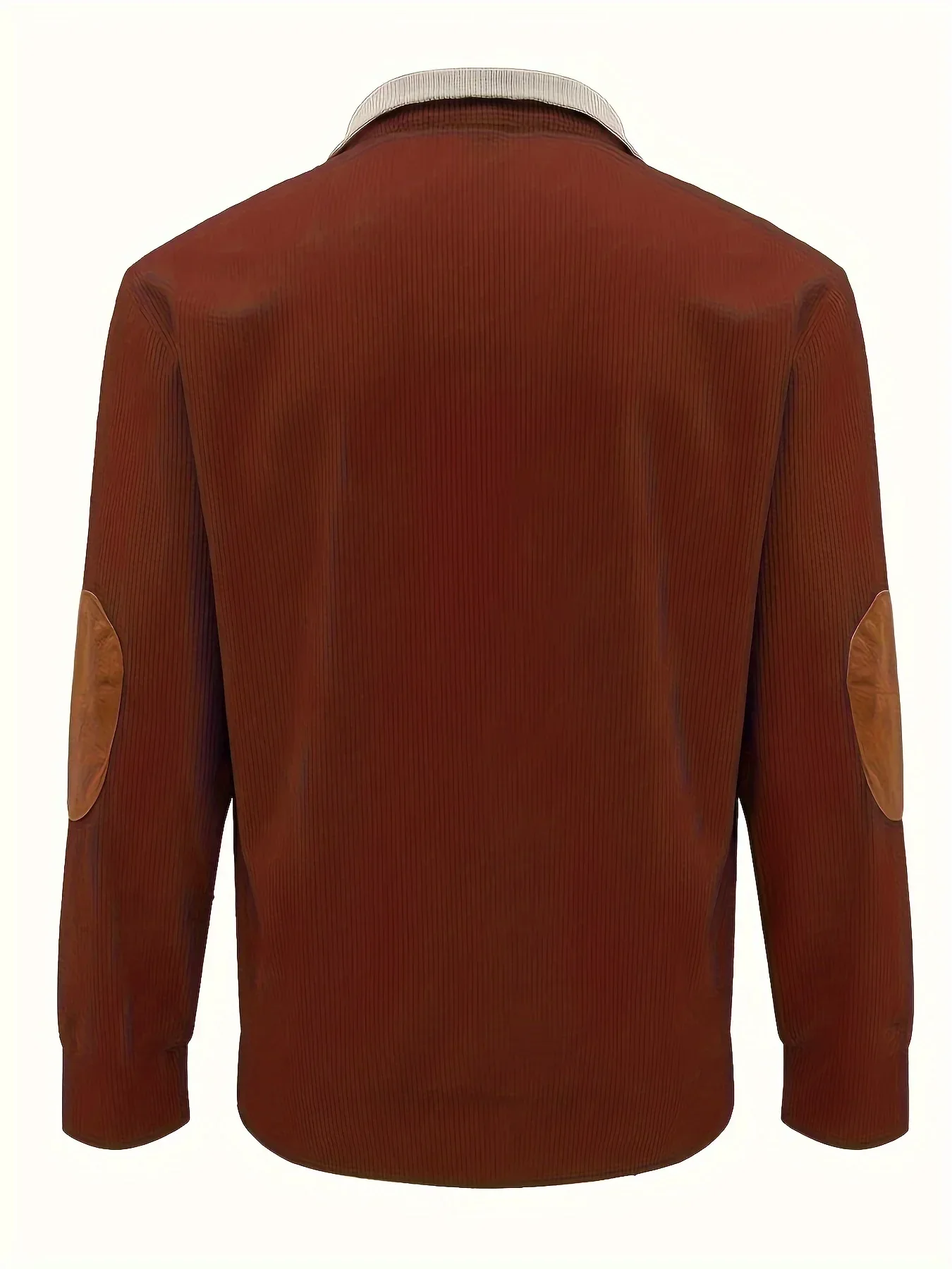 Men's Contrast Color Long Sleeve And Stand Collar Henley Shirt With Patchwork Pieces, Chic And Trendy Tops For Spring And Autumn Outdoors Leisurewear - Image 10