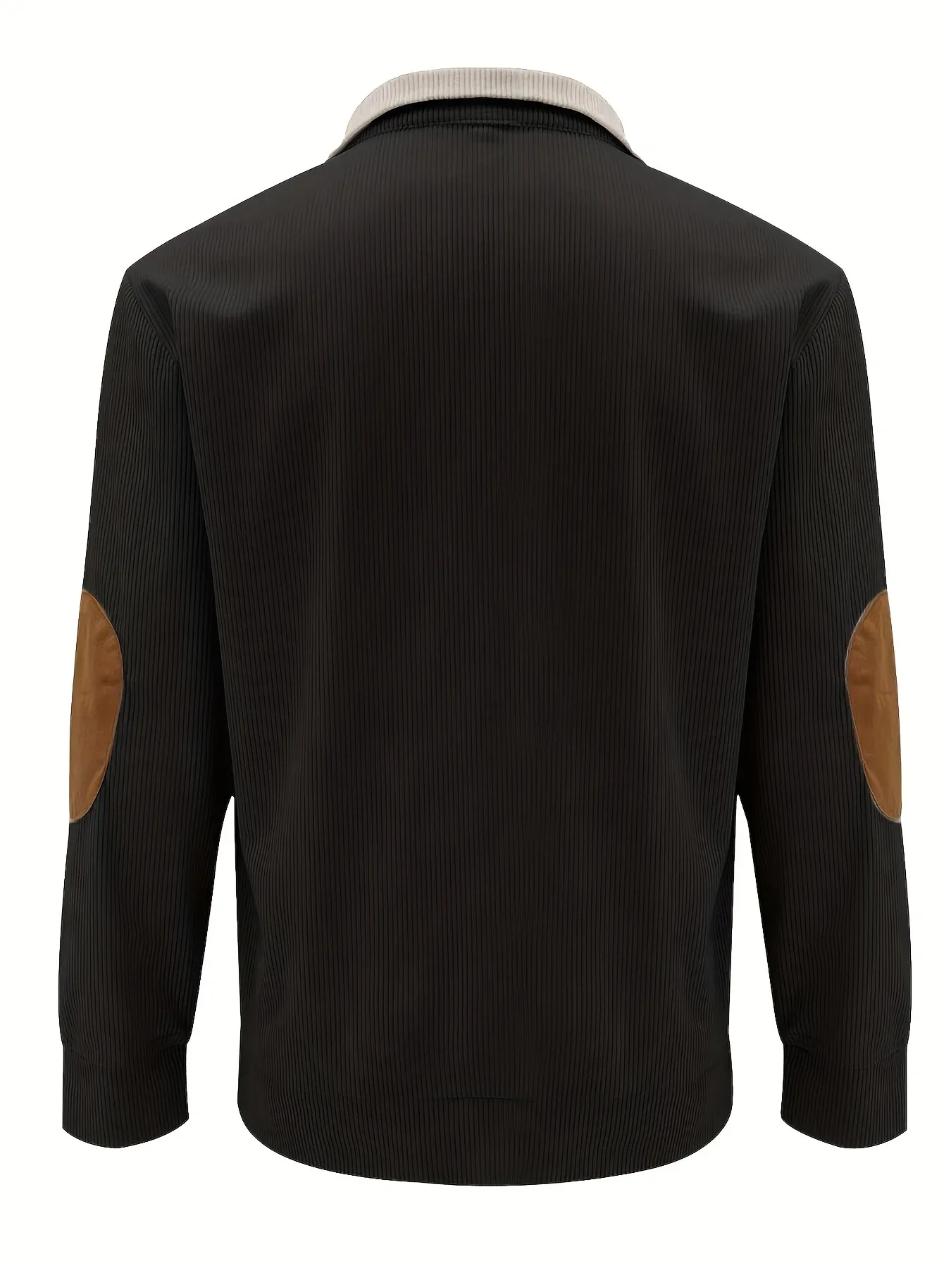 Men's Contrast Color Long Sleeve And Stand Collar Henley Shirt With Patchwork Pieces, Chic And Trendy Tops For Spring And Autumn Outdoors Leisurewear - Image 11