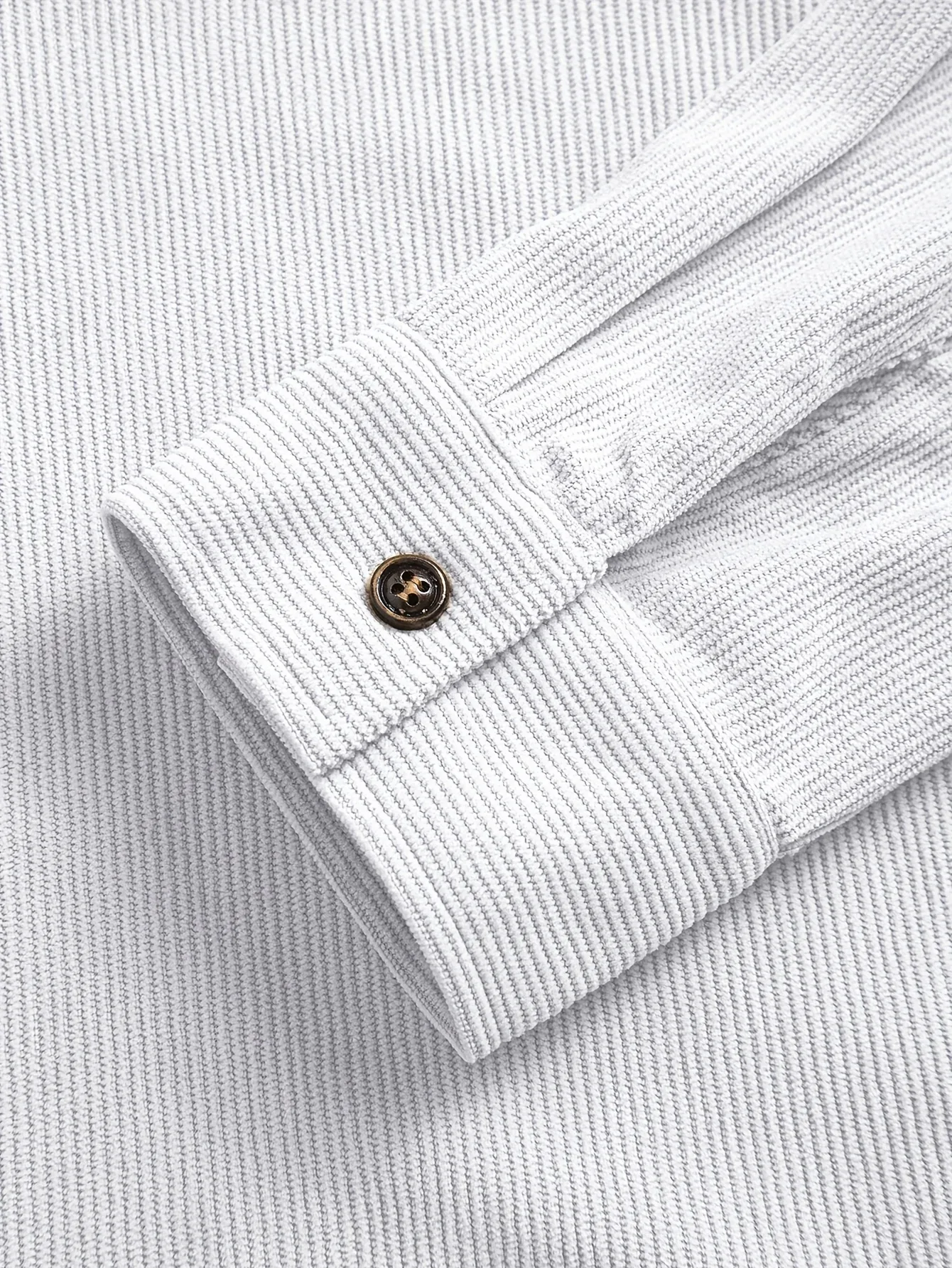 Men'S Corduroy Casual Shirt Jacket - Classic Collar, Button-Up Long Sleeve with Double Chest Pockets, Light Blue, Perfect for Spring & Fall, Everyday Fashion, Street Style, and Office Wear - Image 37