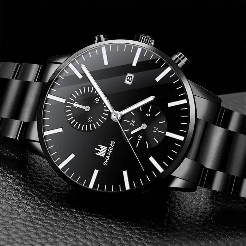 Luxury Stainless Steel Watch & Bracelet Set (Buy 2 Get 1 Free) - Image 5