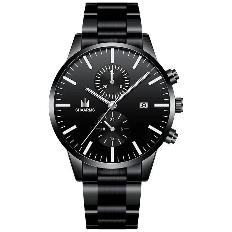 Luxury Stainless Steel Watch & Bracelet Set (Buy 2 Get 1 Free) - Image 6