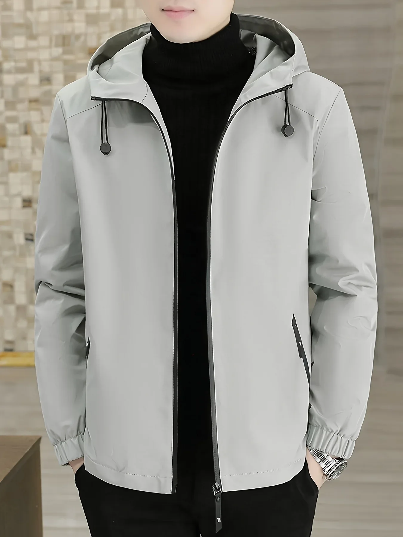 Men'S Heavy-Duty Fleece Jacket - Windproof Zip-Up Coat with Full-Zip Closure, Hooded Winter Coat for Cold Weather, Non-Stretch Fabric for Everyday & Formal Events - Image 23