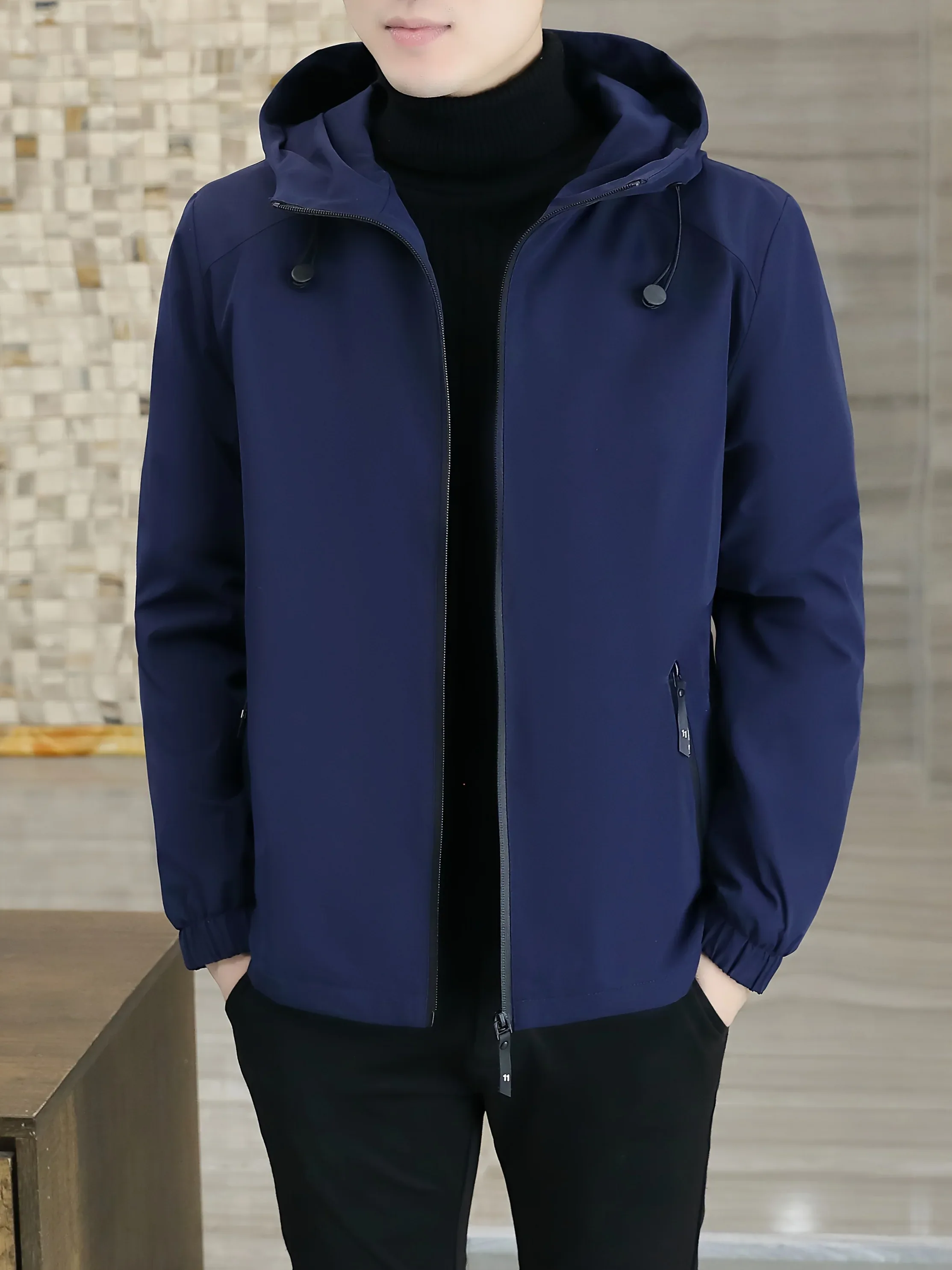Men'S Heavy-Duty Fleece Jacket - Windproof Zip-Up Coat with Full-Zip Closure, Hooded Winter Coat for Cold Weather, Non-Stretch Fabric for Everyday & Formal Events - Image 26