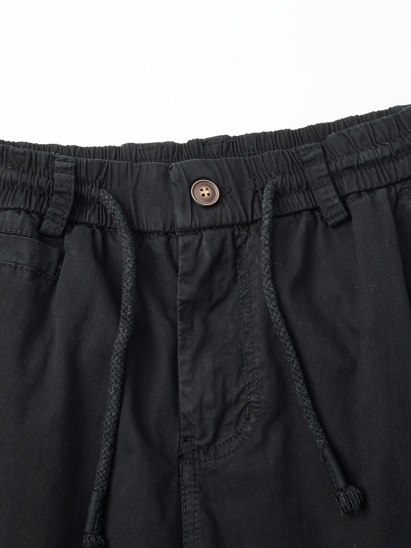 Men'S Heavy-Duty Work Shorts - Olive Green Cargo Pants with Multiple Utility Pockets, Non- Fabric for Construction, Outdoor, Everyday Casual - Adjustable Drawstring Waist - Model 9385, Outdoor Apparel, Functional Design, Dura - Image 11