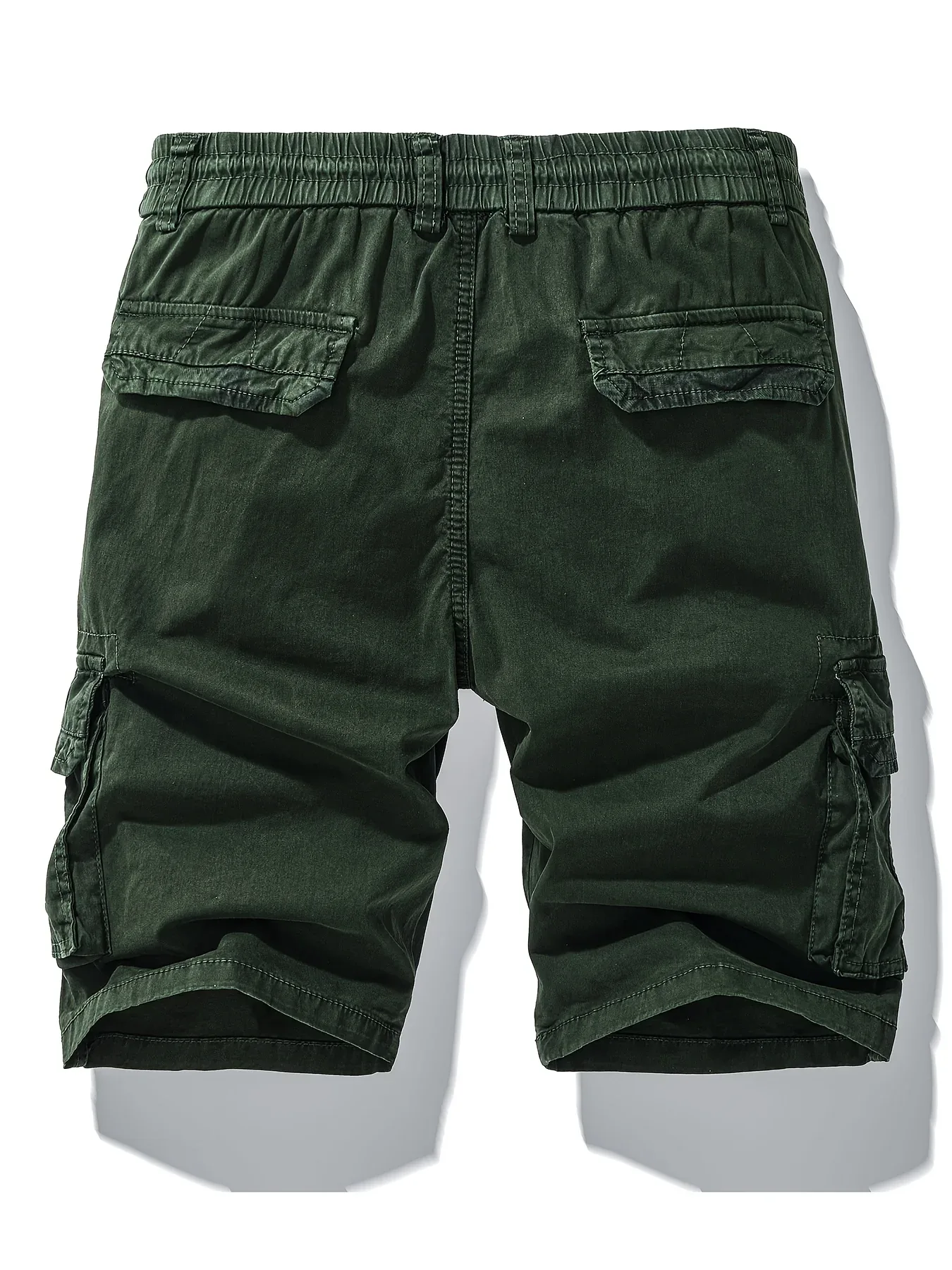 Men'S Heavy-Duty Work Shorts - Olive Green Cargo Pants with Multiple Utility Pockets, Non- Fabric for Construction, Outdoor, Everyday Casual - Adjustable Drawstring Waist - Model 9385, Outdoor Apparel, Functional Design, Dura - Image 16