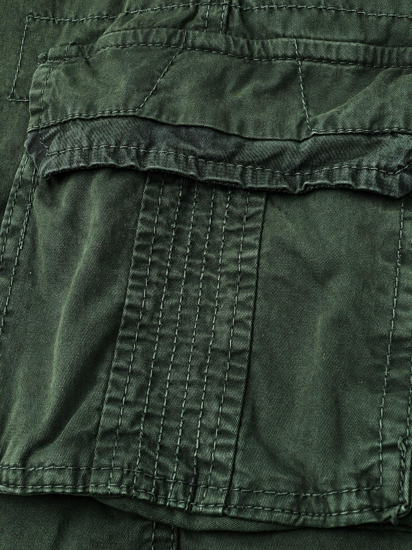 Men'S Heavy-Duty Work Shorts - Olive Green Cargo Pants with Multiple Utility Pockets, Non- Fabric for Construction, Outdoor, Everyday Casual - Adjustable Drawstring Waist - Model 9385, Outdoor Apparel, Functional Design, Dura - Image 17