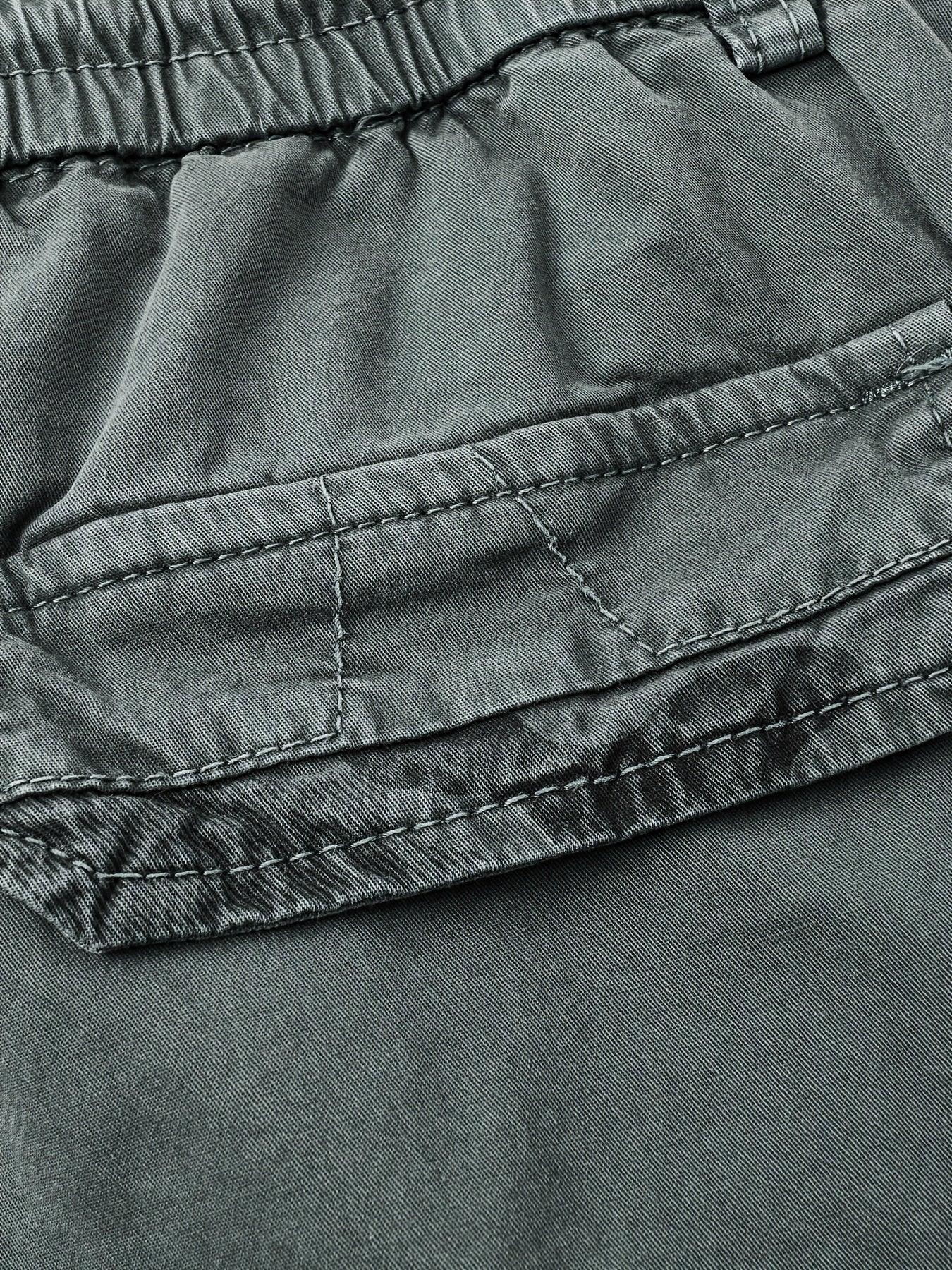 Men'S Heavy-Duty Work Shorts - Olive Green Cargo Pants with Multiple Utility Pockets, Non- Fabric for Construction, Outdoor, Everyday Casual - Adjustable Drawstring Waist - Model 9385, Outdoor Apparel, Functional Design, Dura - Image 19