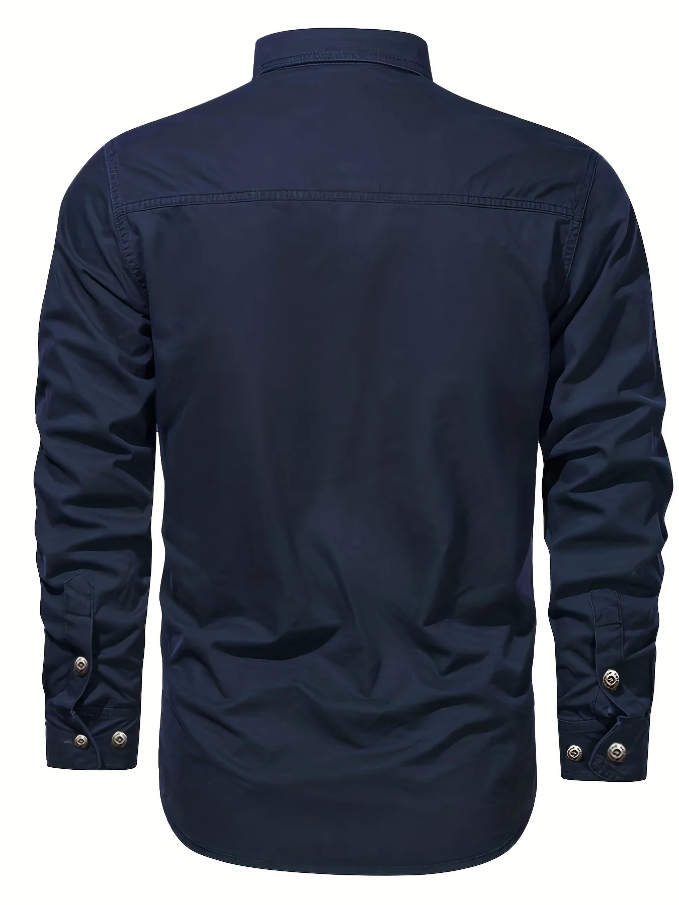 Men's Heavyweight Long Sleeve Shirt - Button-Up Formal & informal Shirt in, Classic Collar, Chest Pocket - Machine Washable Work, Outdoor, Everyday Shirt for Men - Spring/Fall Essential, Outdoor Casual Wear, Nonstretch Fabric - Image 10