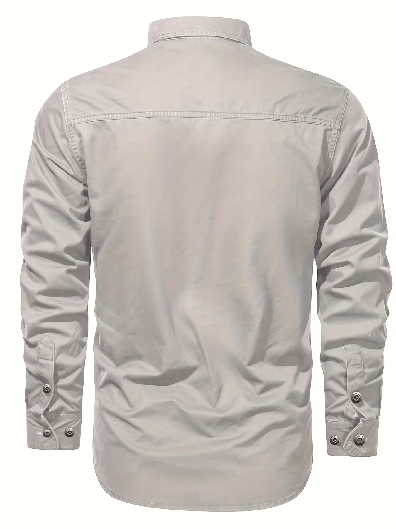 Men's Heavyweight Long Sleeve Shirt - Button-Up Formal & informal Shirt in, Classic Collar, Chest Pocket - Machine Washable Work, Outdoor, Everyday Shirt for Men - Spring/Fall Essential, Outdoor Casual Wear, Nonstretch Fabric - Image 12