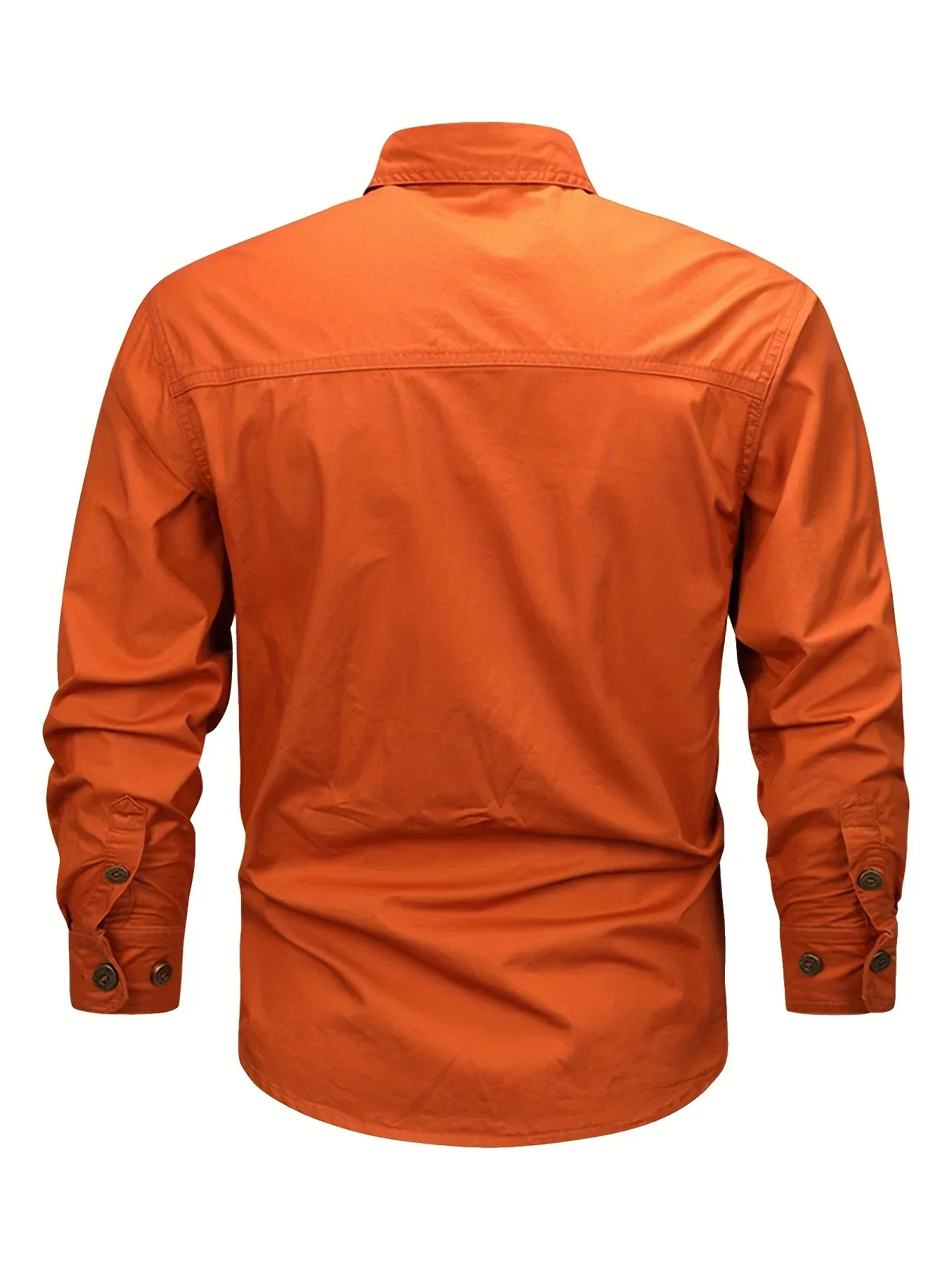 Men's Heavyweight Long Sleeve Shirt - Button-Up Formal & informal Shirt in, Classic Collar, Chest Pocket - Machine Washable Work, Outdoor, Everyday Shirt for Men - Spring/Fall Essential, Outdoor Casual Wear, Nonstretch Fabric - Image 9