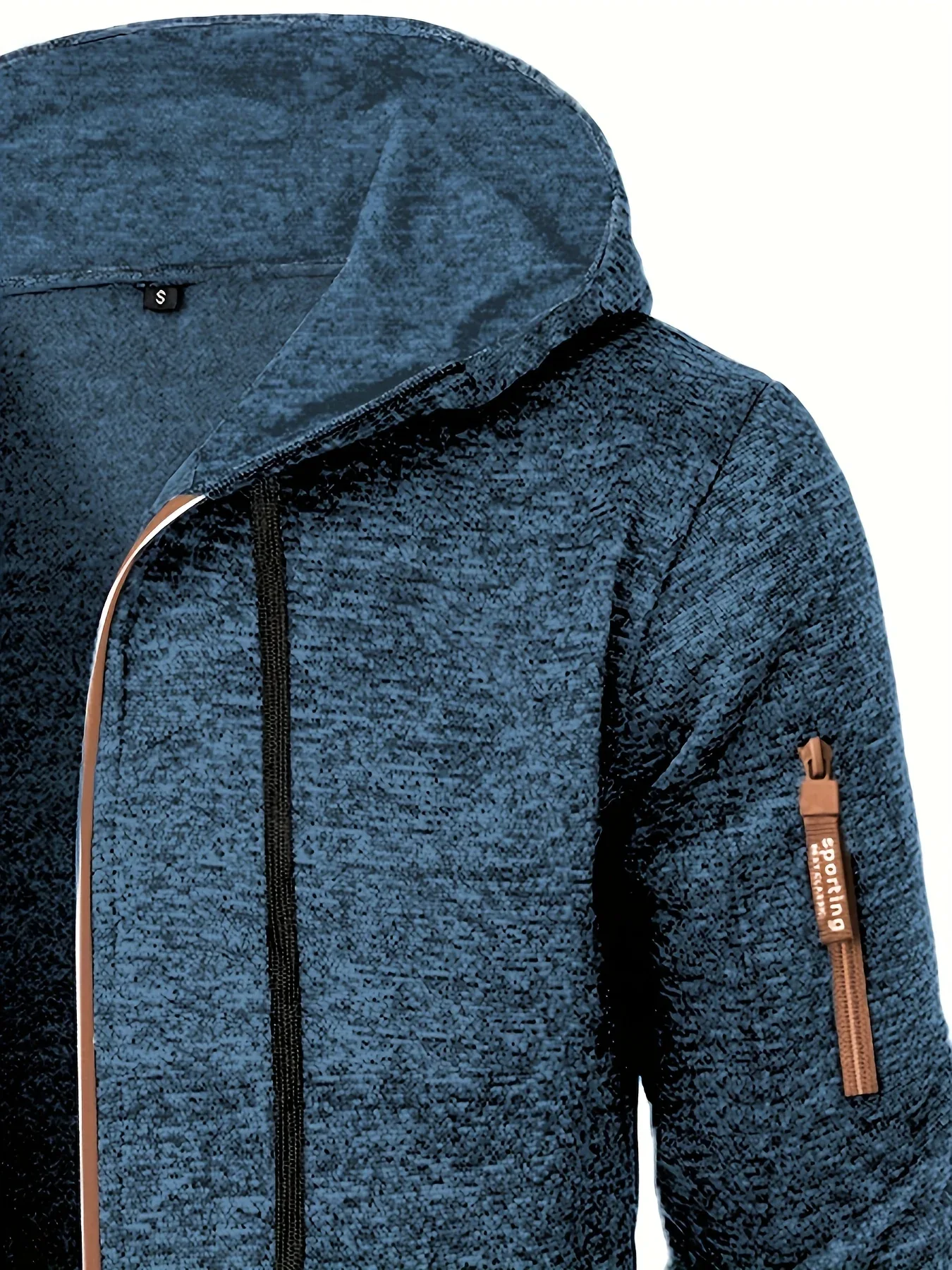 Men'S Hooded Zip-Up Sweater Jacket - Long Sleeve Thin Fleece-Lined Casual Outerwear with Front Pockets, Solid Black, Regular Fit for Fall & Winter, Autumn Winter Apparel | Hooded Sweater | Zippered Jacket, Knit, Men Hoodie Zi - Image 20
