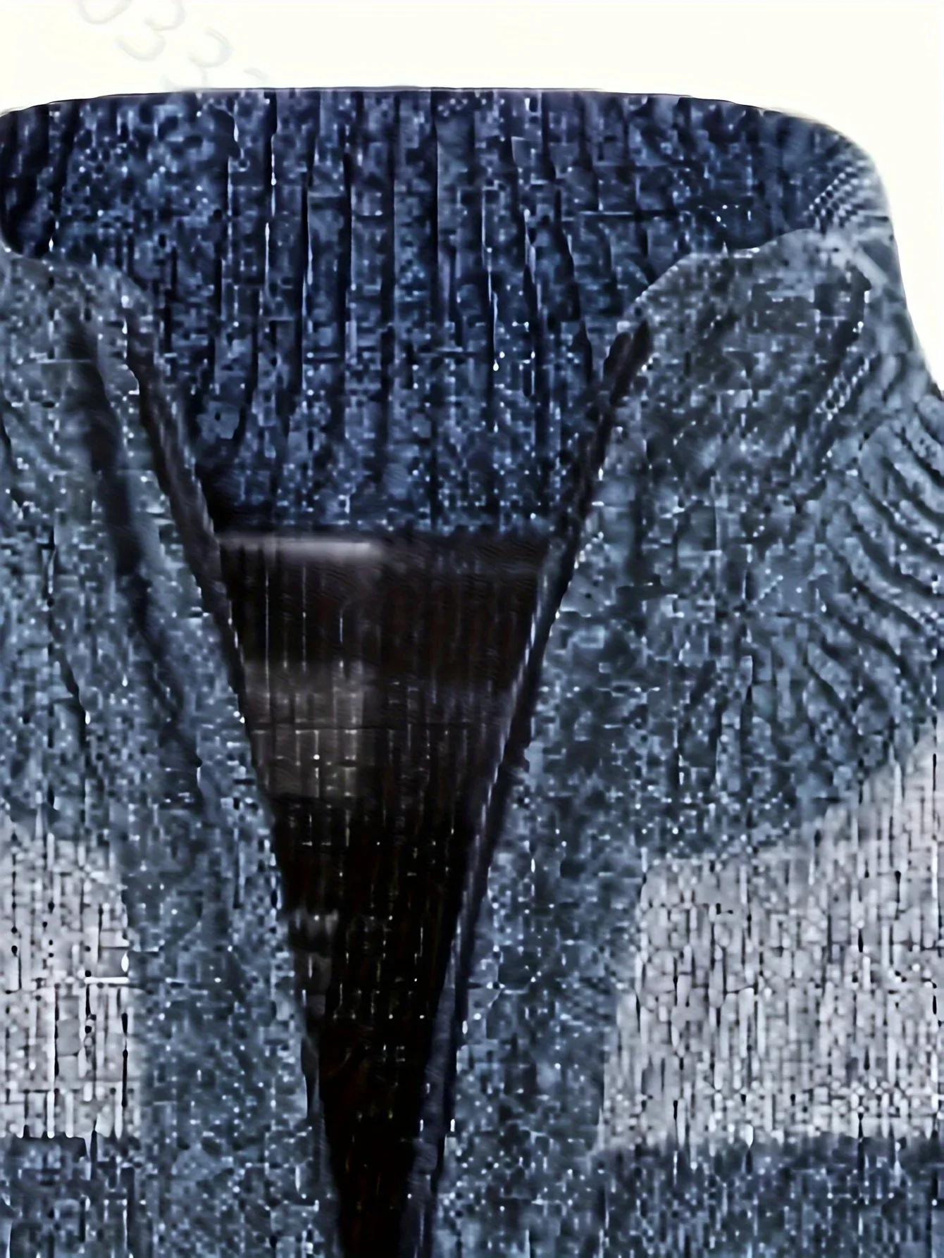 Men's Thermal Fleece-Lined Sport Knit Sweater with Zipper Pockets - Ethnic Wave Pattern, Stand Collar, Long Sleeve for Hiking, Cycling & Casual Winter Wear - Father’s Day Gift, Winter Knit Fabric - Image 9