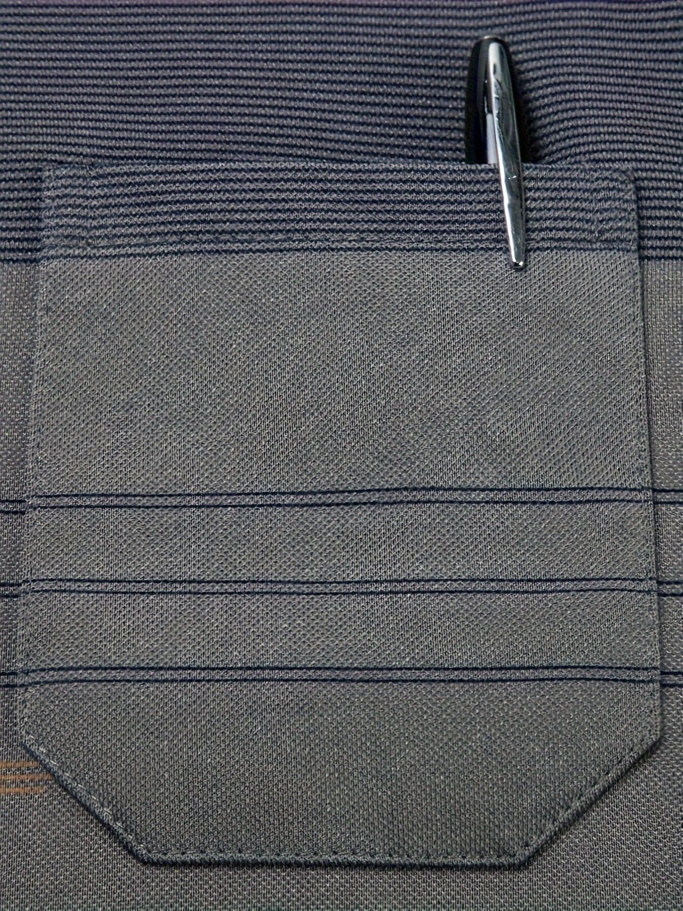 Men's Vintage-Inspired Striped Shirt with Chest Pocket - Breathable, Long Sleeve, Button Detail for Golf & Outdoor Activities - Image 29
