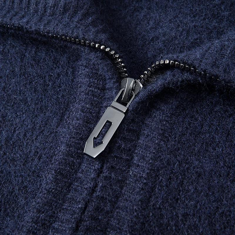 New Men Cashmere Sweater for Warm Comfort Knitted Long Sleeved O-neck Zipper Pullover Alpaca Sweater Male Brand - Image 3