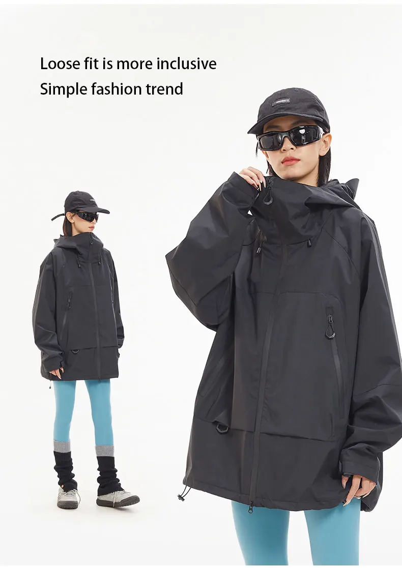 New Men Waterproof Hiking Jacket Women Windproof Sports Coat High Quality Hooded Jacket Outdoor Ride Climbing Running Jacket - Image 11