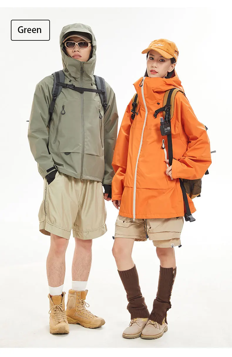 New Men Waterproof Hiking Jacket Women Windproof Sports Coat High Quality Hooded Jacket Outdoor Ride Climbing Running Jacket - Image 17