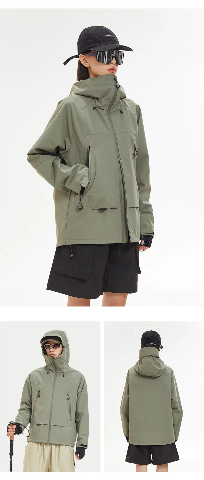 New Men Waterproof Hiking Jacket Women Windproof Sports Coat High Quality Hooded Jacket Outdoor Ride Climbing Running Jacket - Image 18