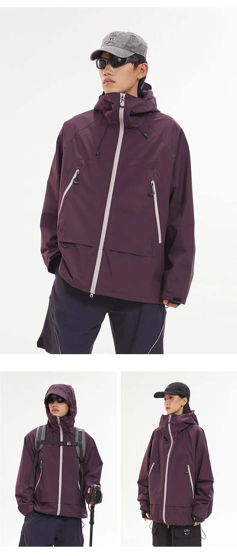 New Men Waterproof Hiking Jacket Women Windproof Sports Coat High Quality Hooded Jacket Outdoor Ride Climbing Running Jacket - Image 20