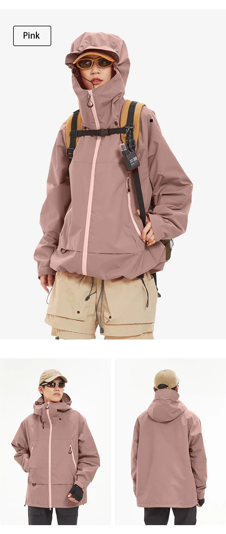 New Men Waterproof Hiking Jacket Women Windproof Sports Coat High Quality Hooded Jacket Outdoor Ride Climbing Running Jacket - Image 21
