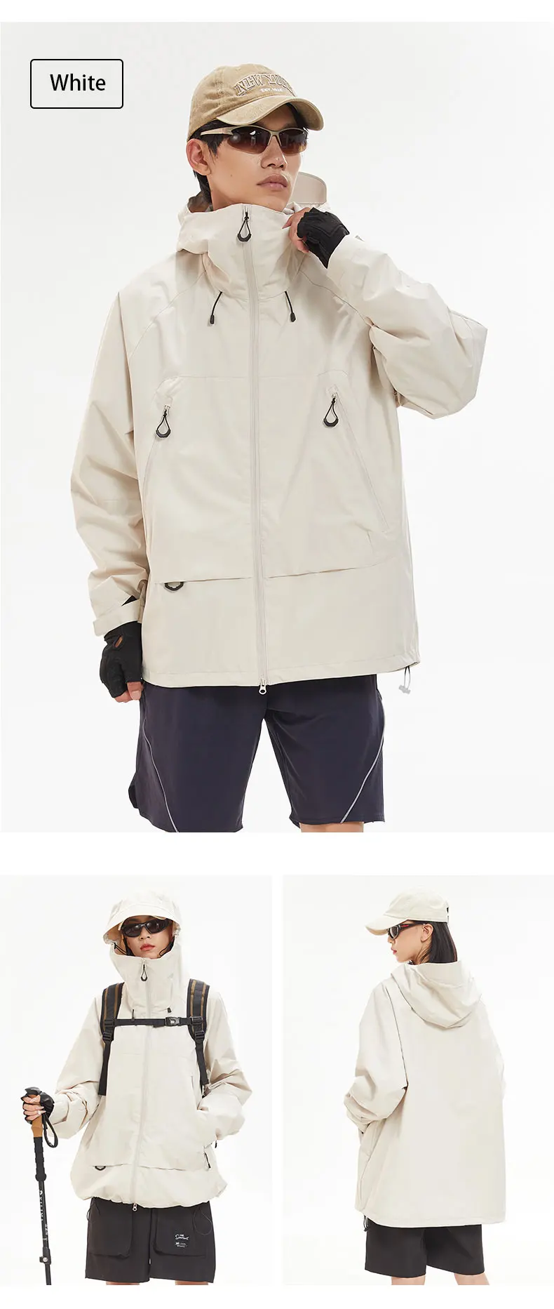 New Men Waterproof Hiking Jacket Women Windproof Sports Coat High Quality Hooded Jacket Outdoor Ride Climbing Running Jacket - Image 22