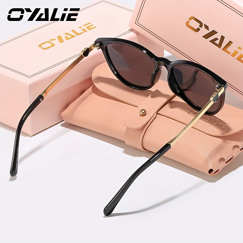 OYALIE Women's Retro Cat Eye Fashion Glasses, Trendy Design with Love embellished Metal Legs, Suitable for Daily Wear and Party Use - Image 7