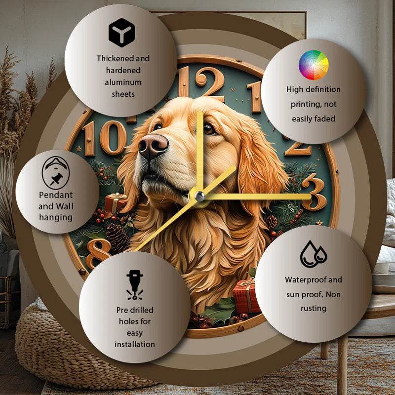 Golden Retriever Silent Wall Clock - Image 7