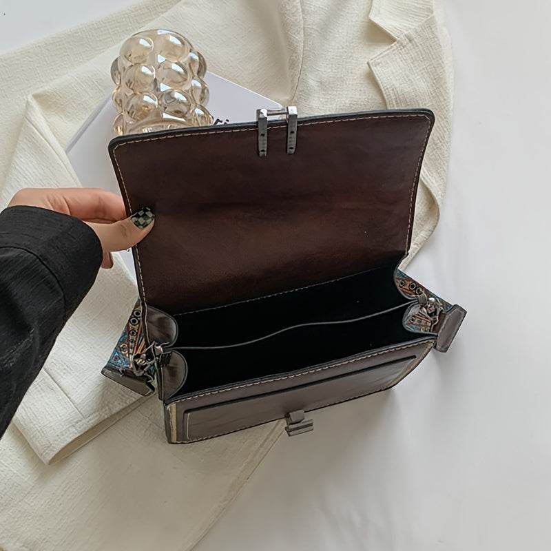 Retro Flap Mini Shoulder Bag - Image 15