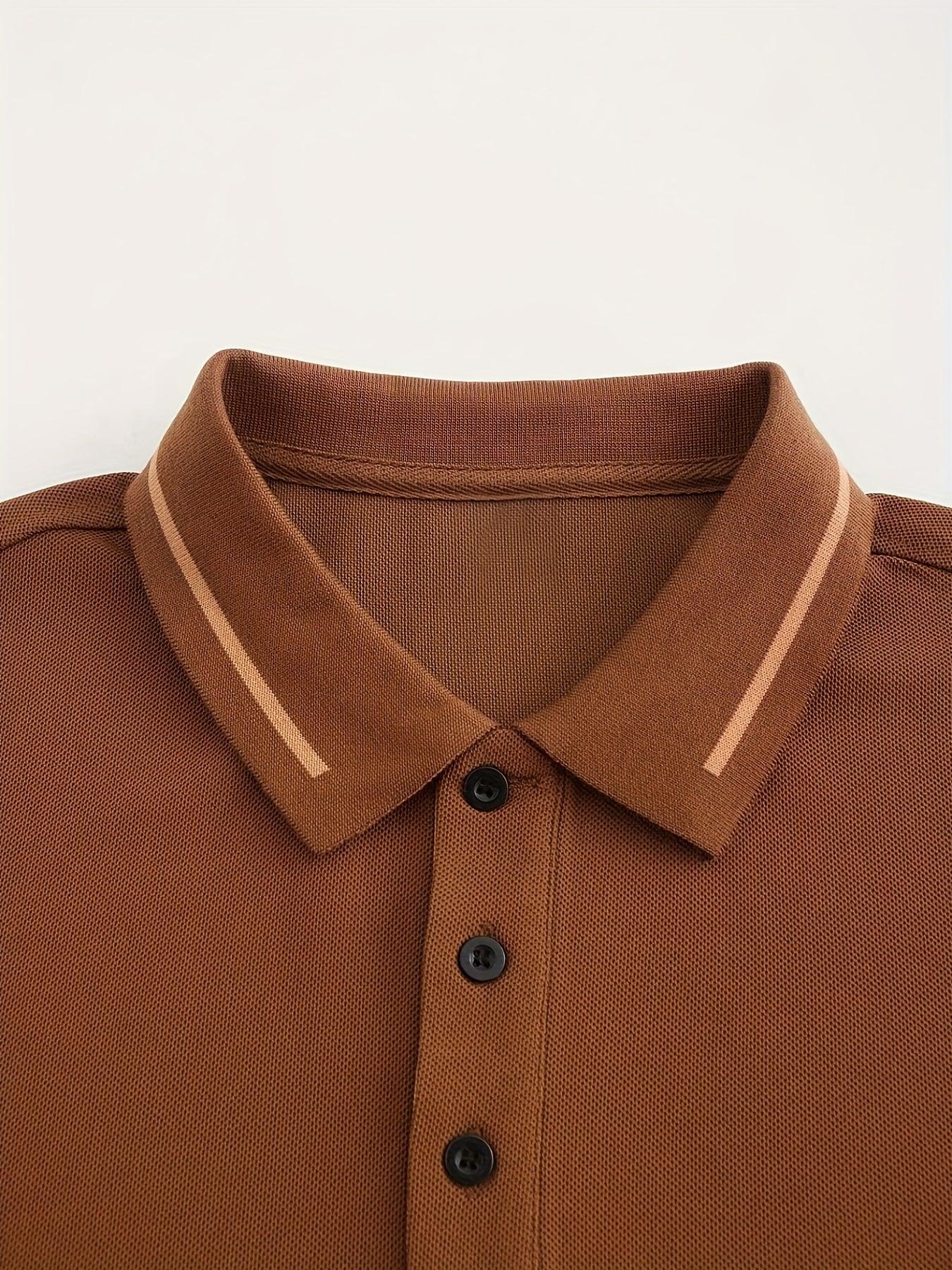 Ribbed Stretch Long Sleeve Polo - Image 9