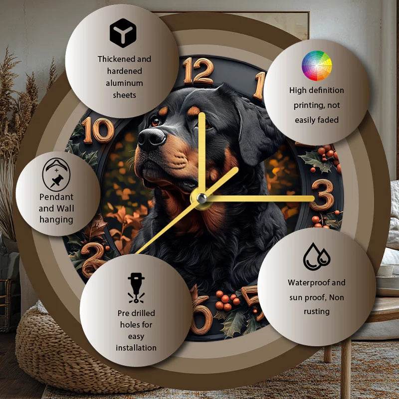 Rottweiler Silent Wall Clock - Image 7