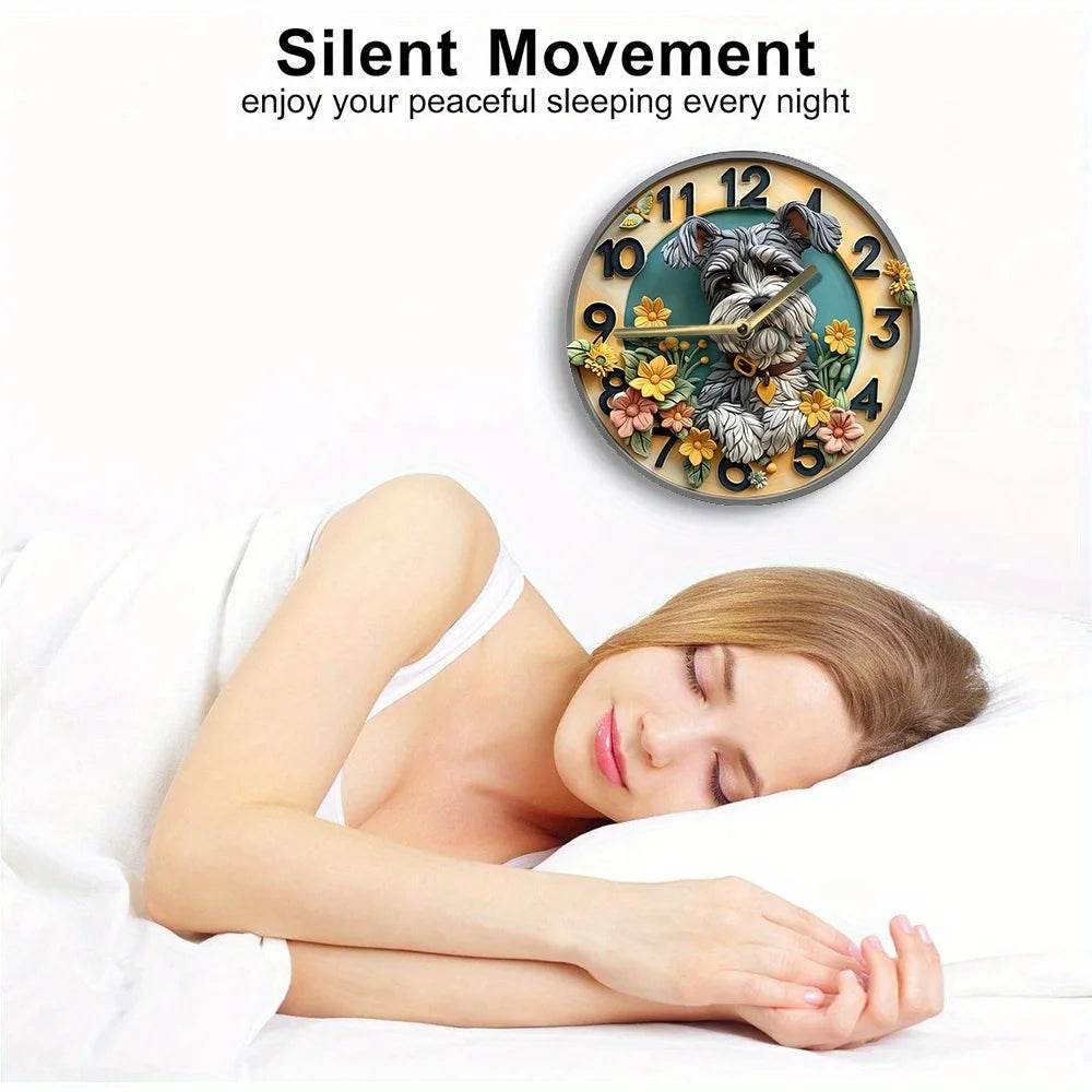 SchnauzerSilen t Wall Clock - Image 5
