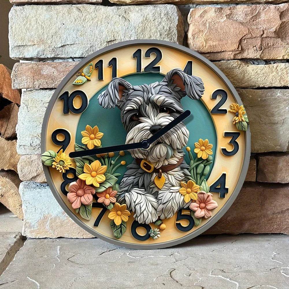 SchnauzerSilen t Wall Clock - Image 6