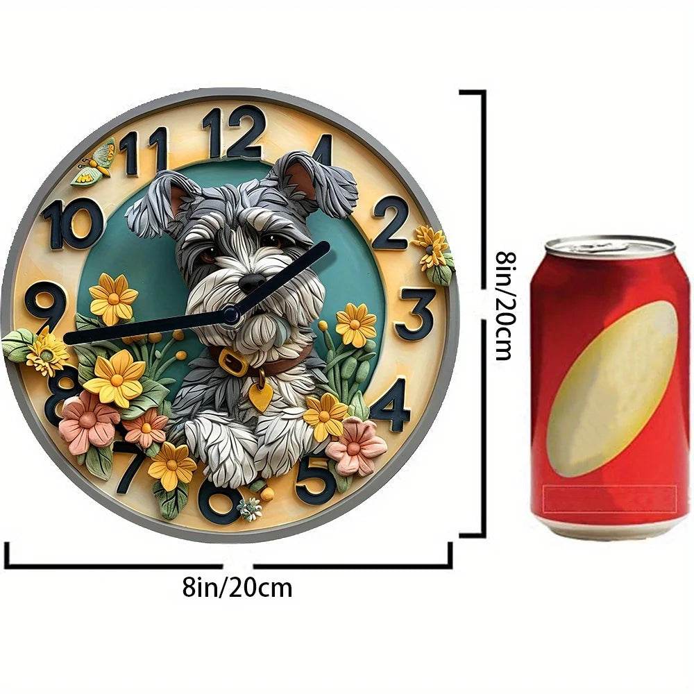 SchnauzerSilen t Wall Clock - Image 7
