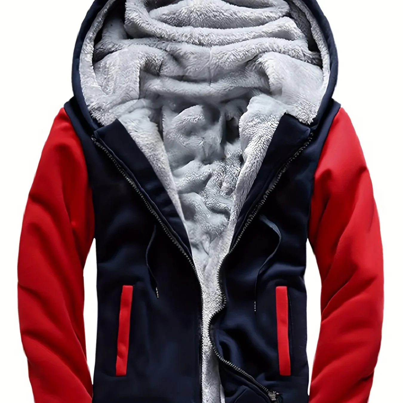 Sherpa-Lined Zip Hoodie Jacket