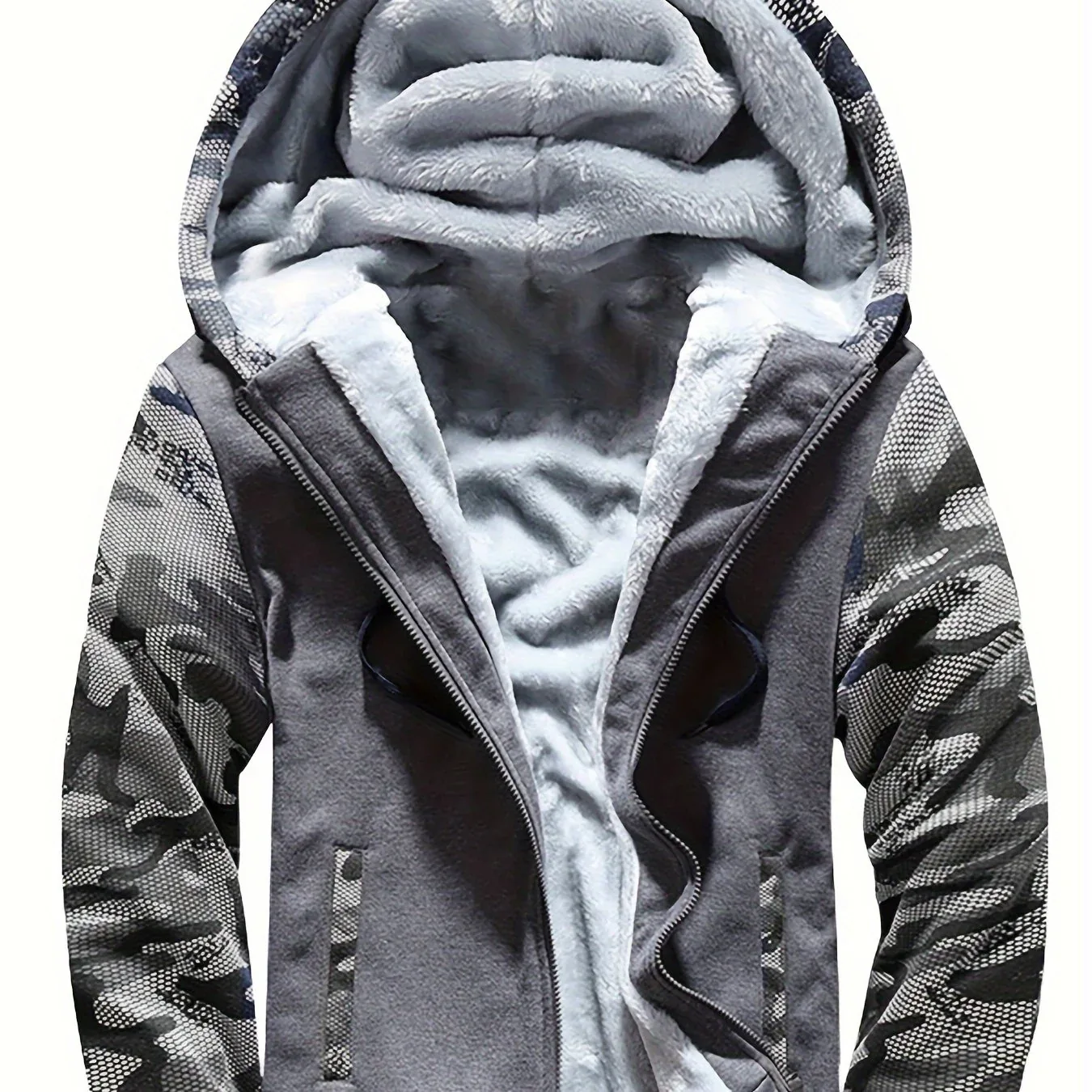 Sherpa-Lined Zip Hoodie Jacket - Image 19