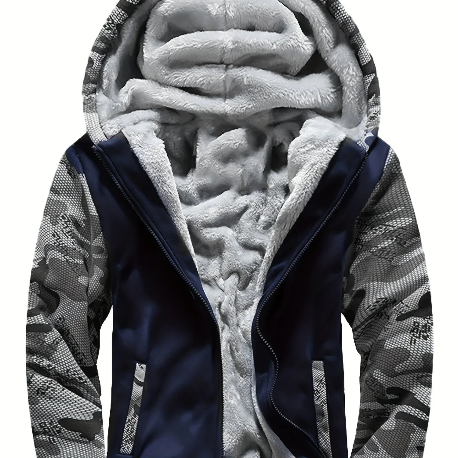 Sherpa-Lined Zip Hoodie Jacket - Image 27