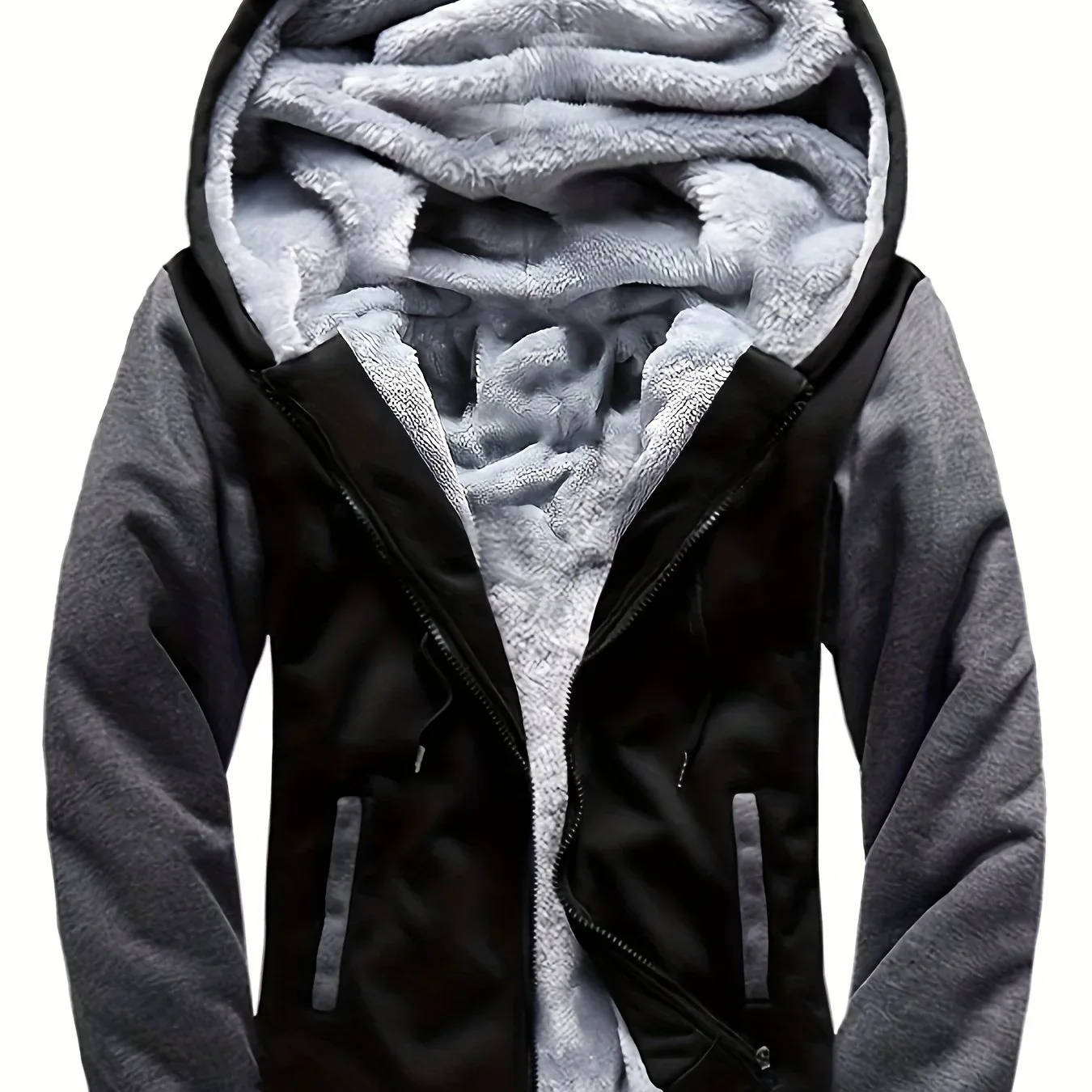 Sherpa-Lined Zip Hoodie Jacket - Image 28