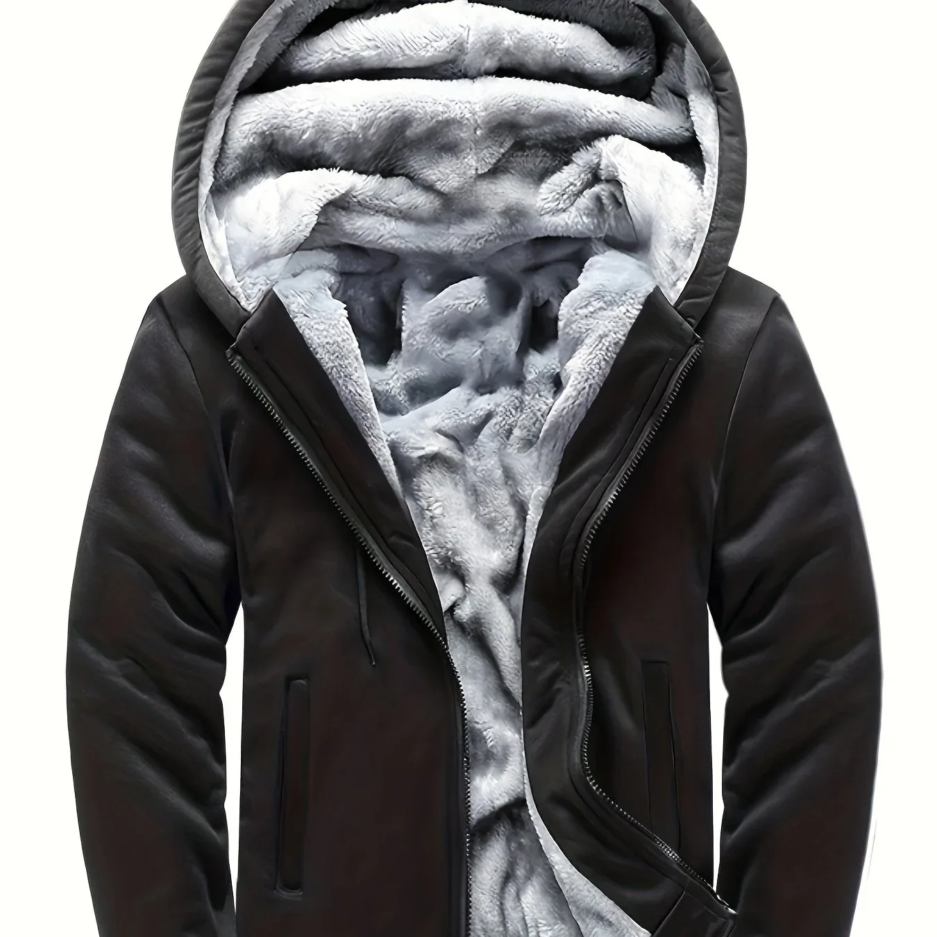 Sherpa-Lined Zip Hoodie Jacket - Image 29