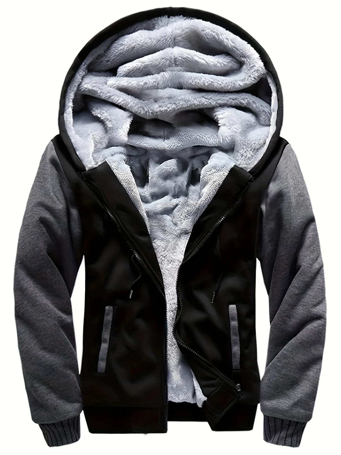 Sherpa-Lined Zip Hoodie Jacket - Image 36