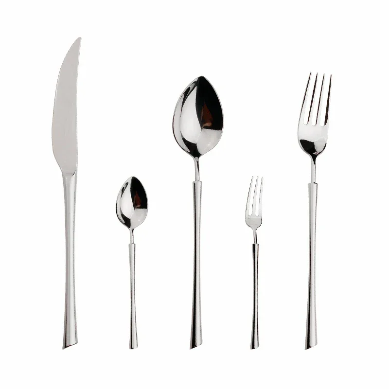 Shiny Gold 18/10 Stainless Steel Flatware Set 304 Dinner Knife Fork Cutlery Set Service For 1 Drop Shipping - Image 18