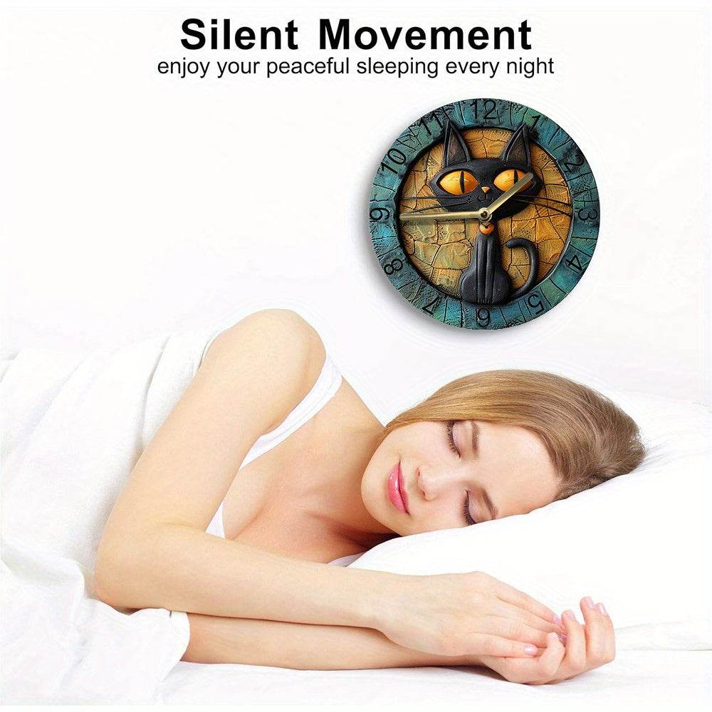 Cute Cat Silent Wall Clock - Image 14